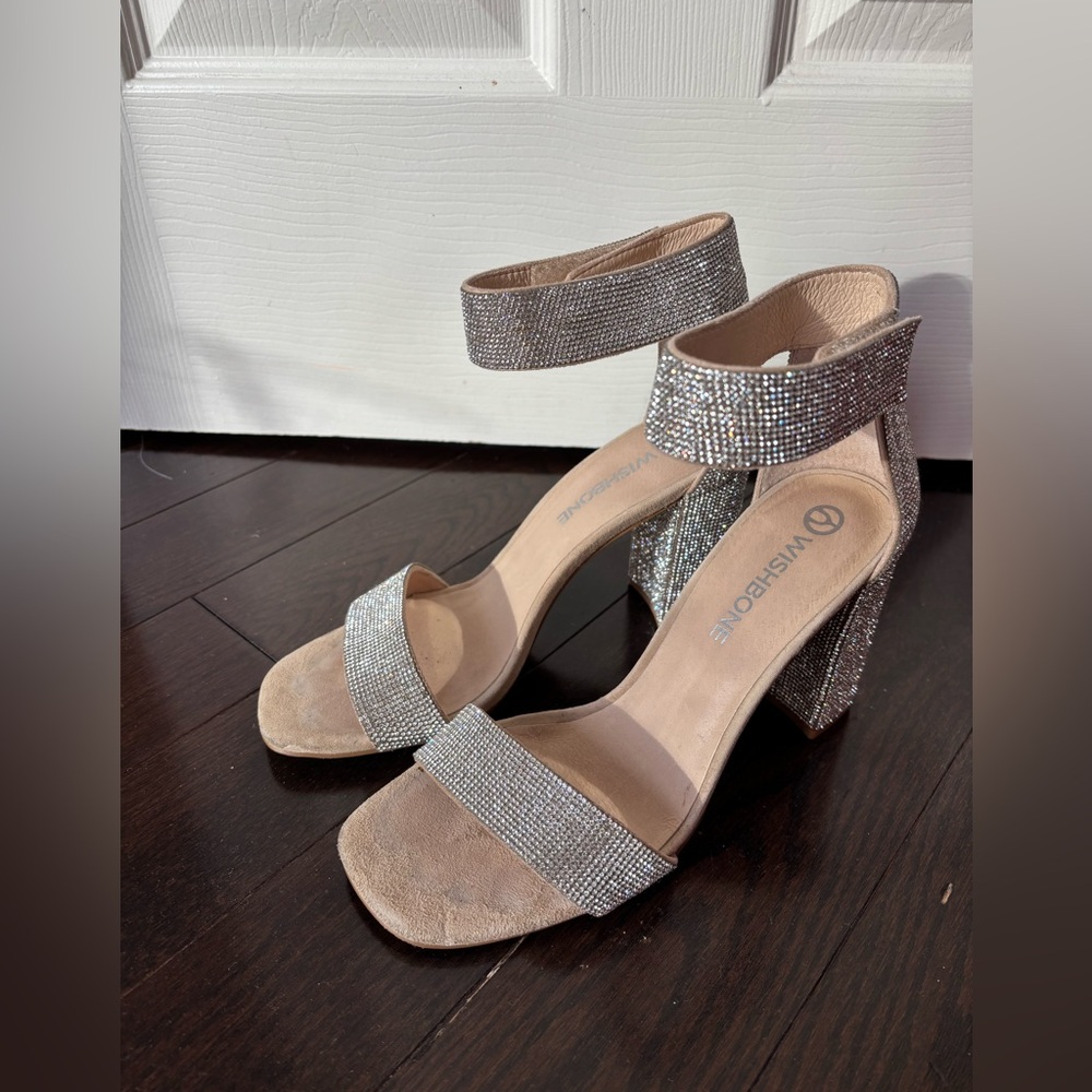 Glamorous Silver Rhinestone Heels - Picture 2 of 8